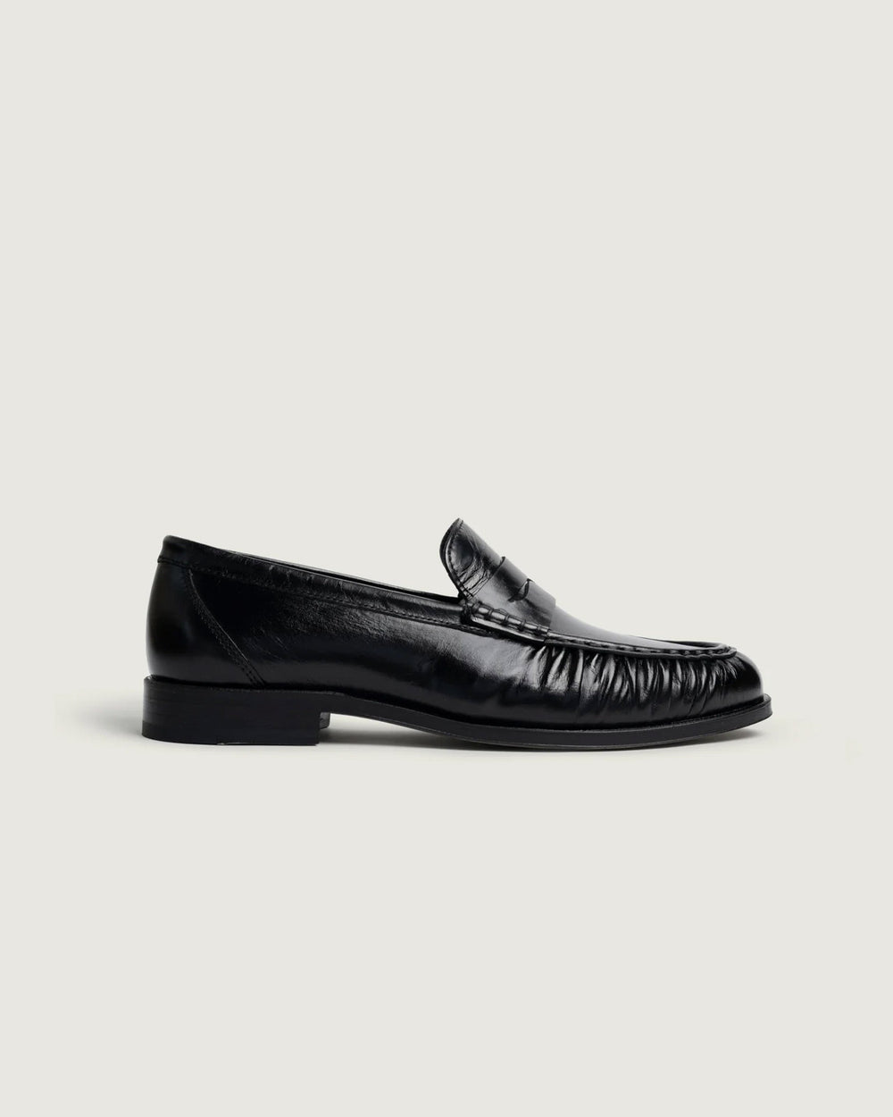 Penny Loafer Wrinkle - Leather | Black