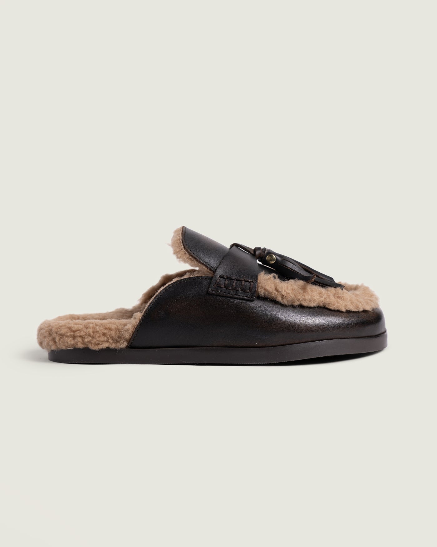 Ranch Tassel Mule - Leather | Coffee