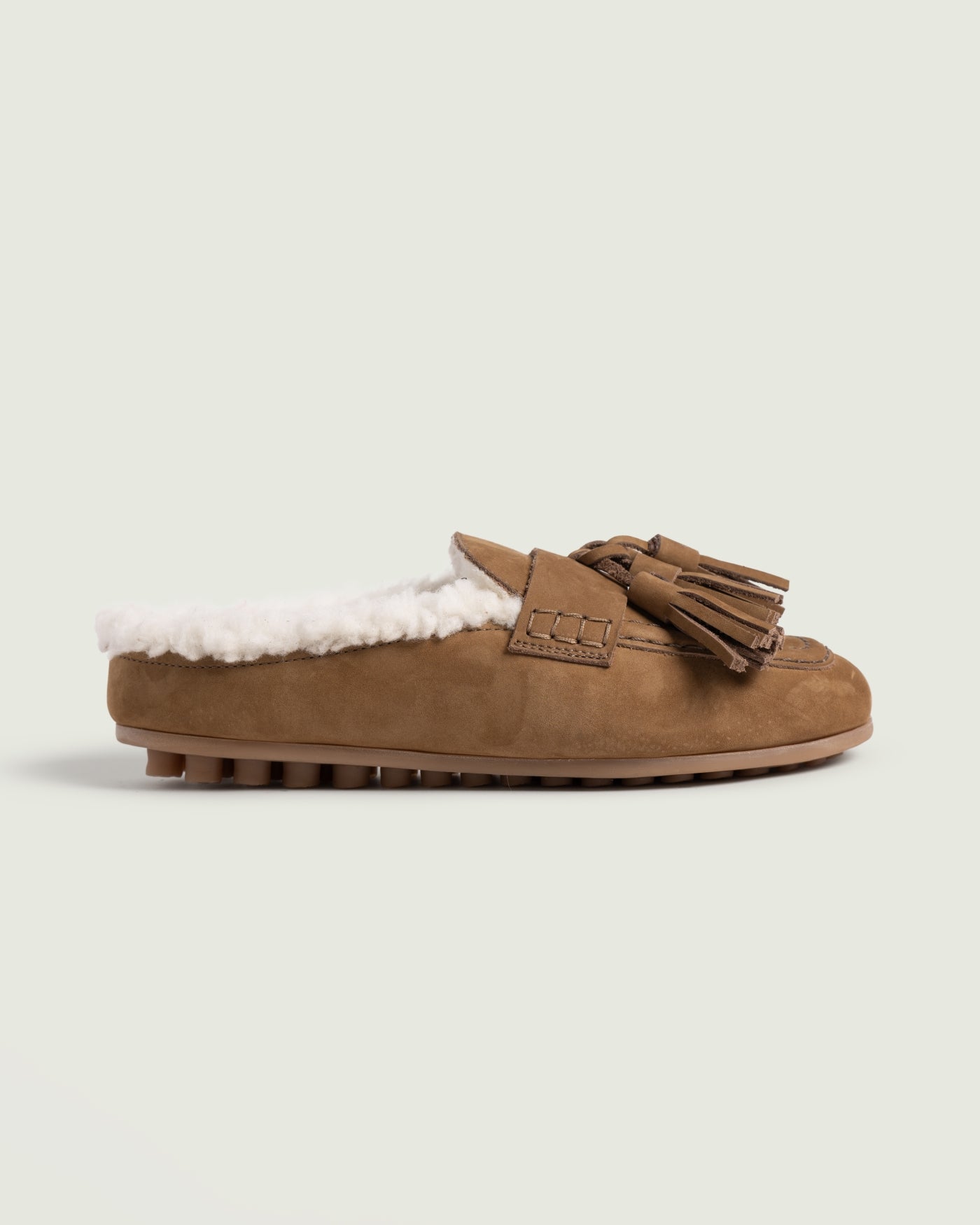 Tassel Driving Mule - Nubuck | Cognac
