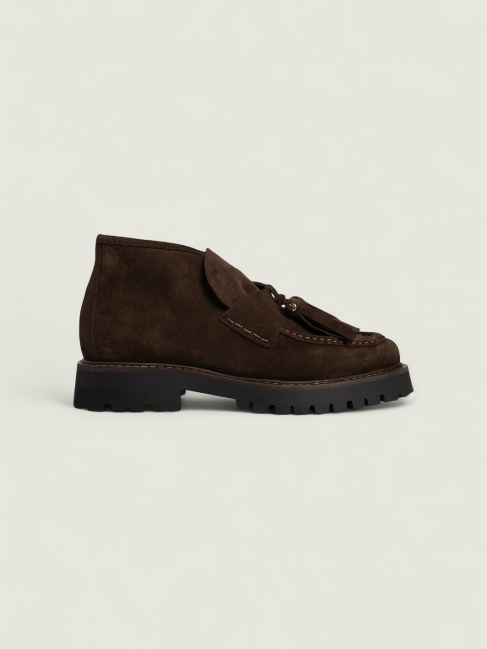 Aosta Tassel Boot | Dark brown