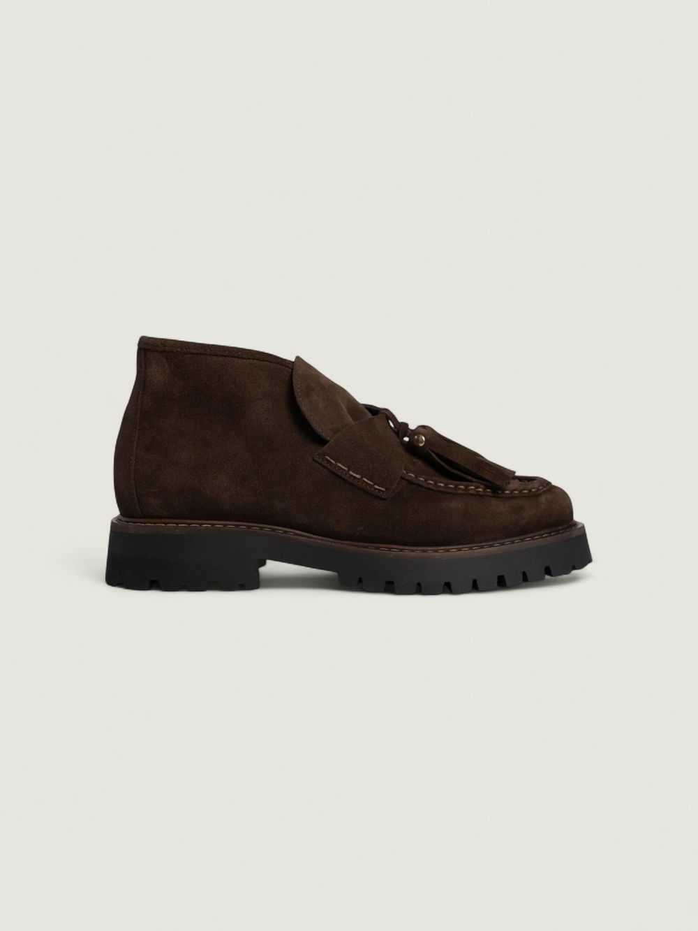 Aosta Tassel Boot | Dark brown