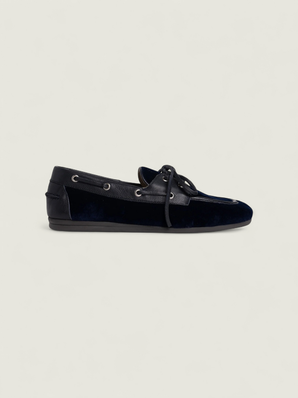 Boat Loafer Velvet | Navy