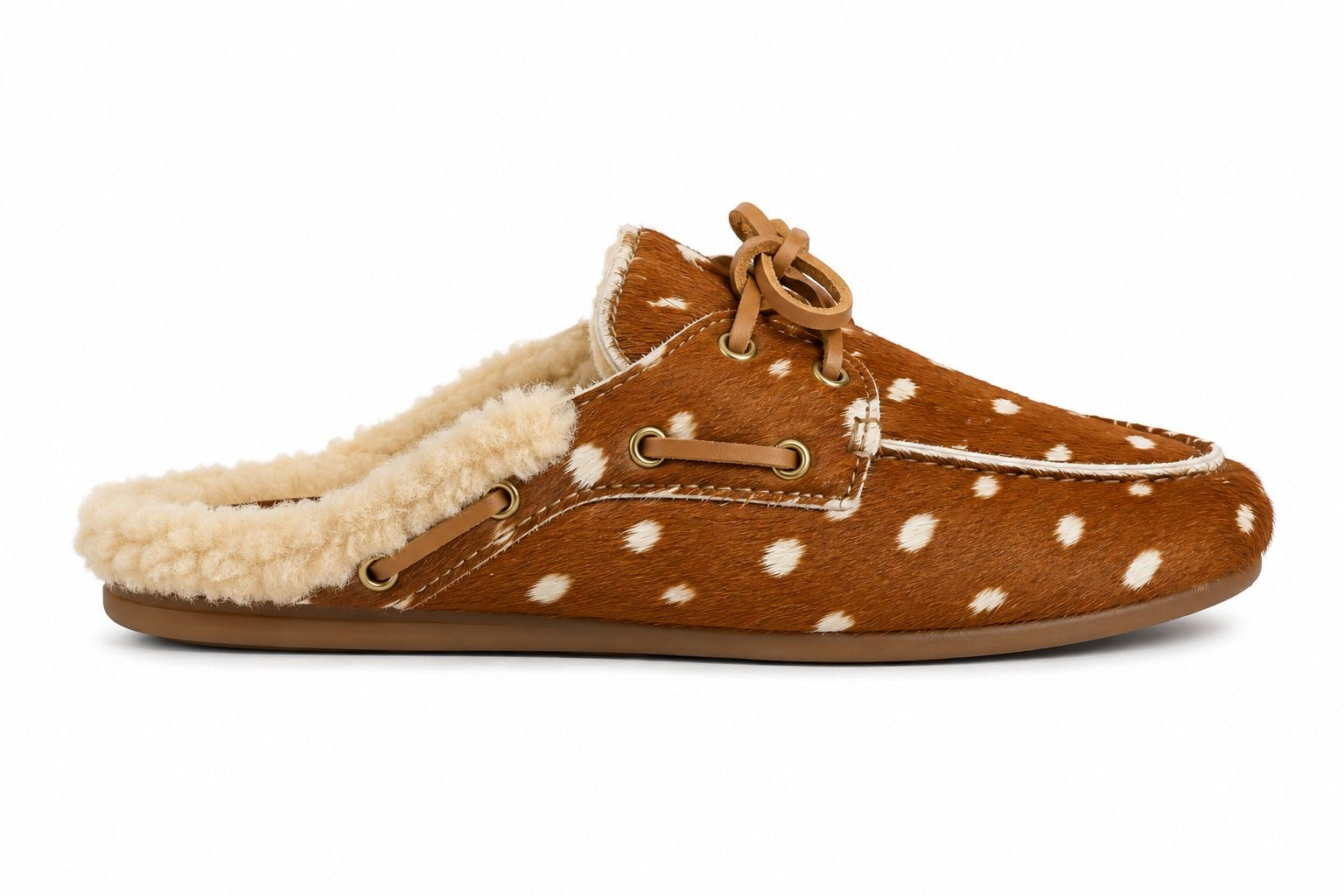 Boat Loafer Mule Fur - Animal | Bambi