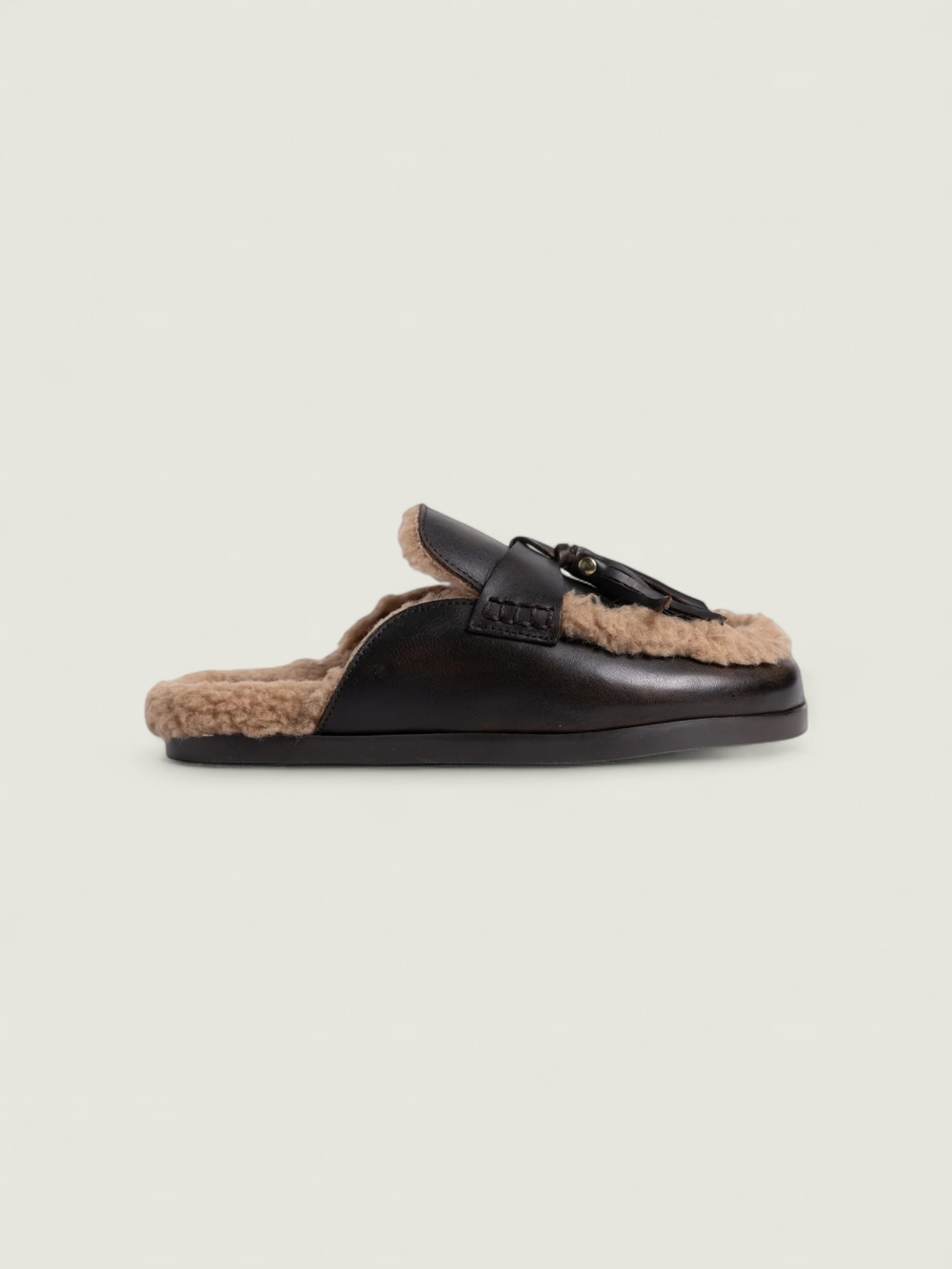 Ranch Tassel Mule - Leather | Coffee