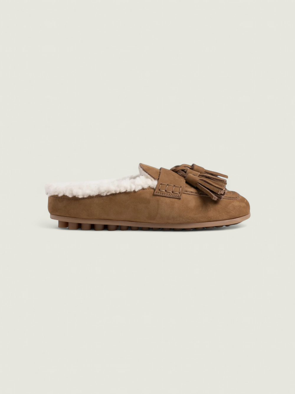 Tassel Driving Mule - Nubuck | Cognac